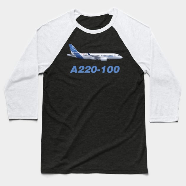 Airbus A220-100 Baseball T-Shirt by Avion